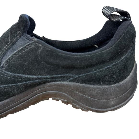 LL Bean Suede Leather Black Slip On Loafers Casual Shoes Round Toe Low Top 8 M - Picture 4 of 16
